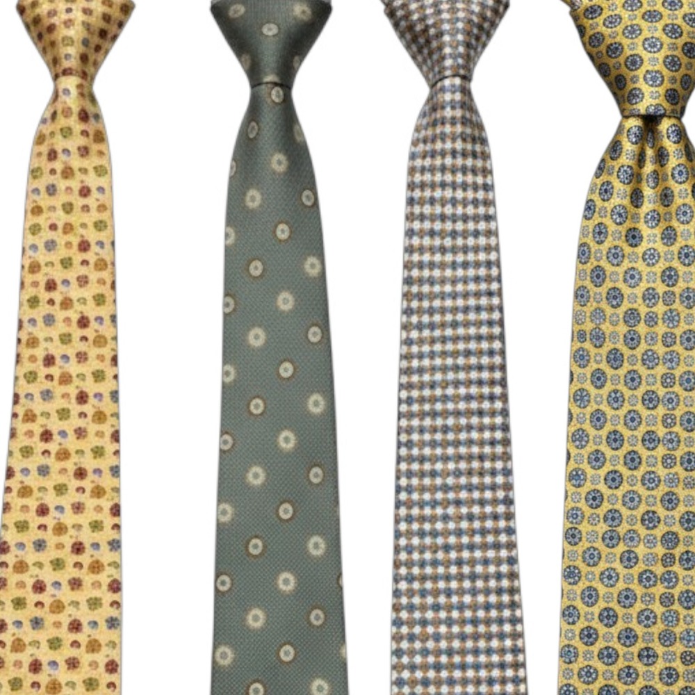 Gap Necktie‎ Lot 4 Mens OS Multicolor Silk Patterned Floral Geometric Ladybug